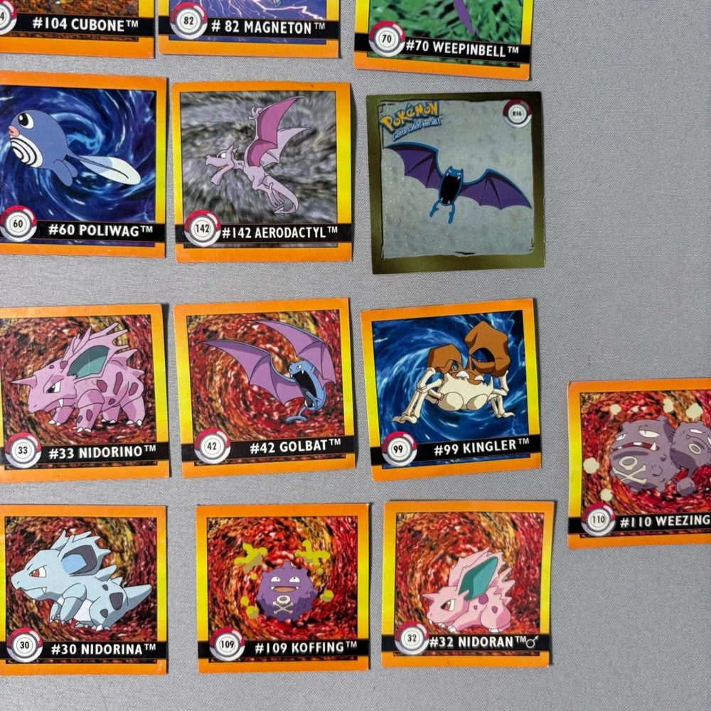 Vintage 1999 Pokemon Artbox Series 1 Sticker Lot Eevee Vaporeon Lenticular 31pc